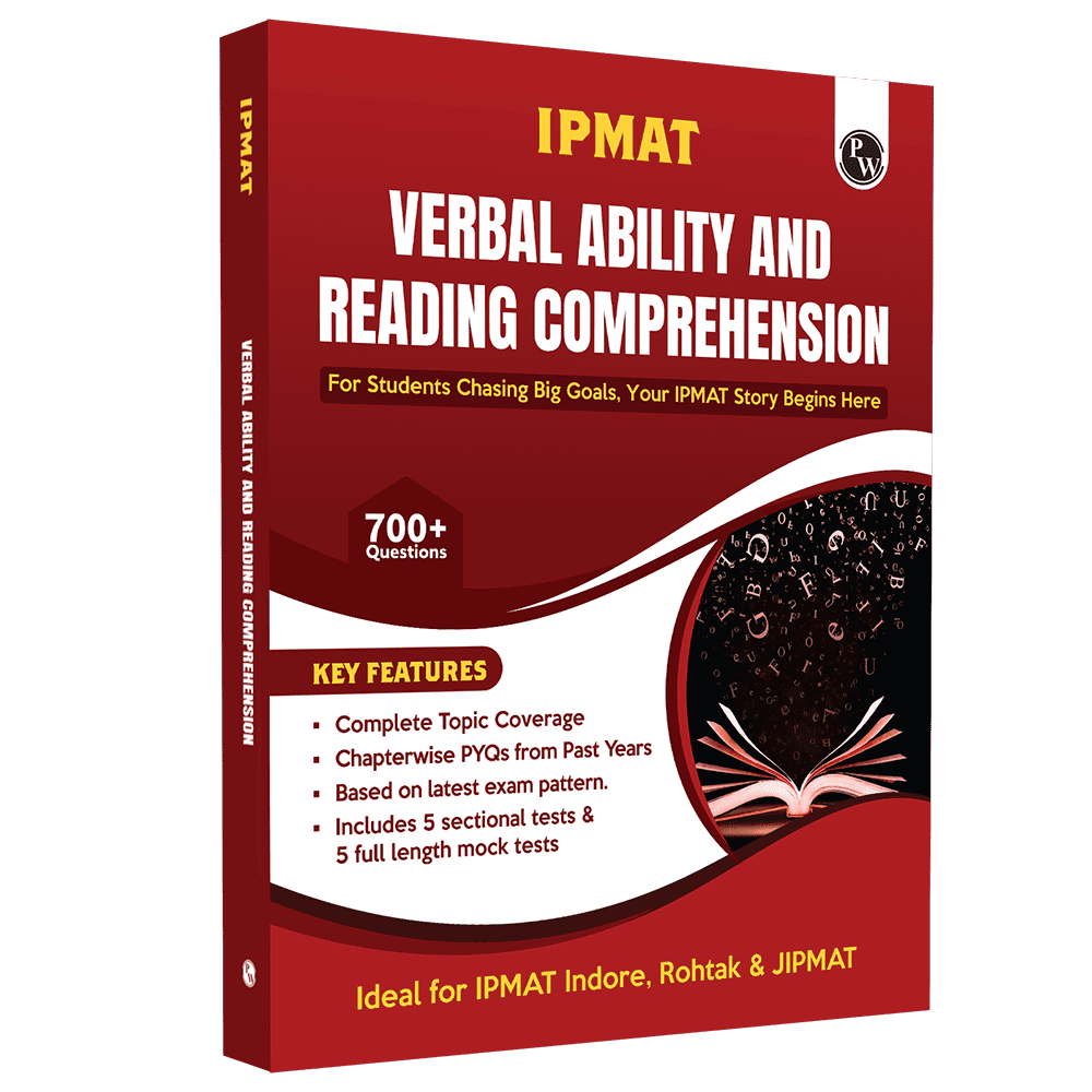 IPMAT Verbal Ability and Reading Comprehension | Topicwise Coverage | Chapterwise PYQs | 900+ Questions | 5 Sectional Tests & 5 Full Mock Tests For IPMAT & JIPMAT