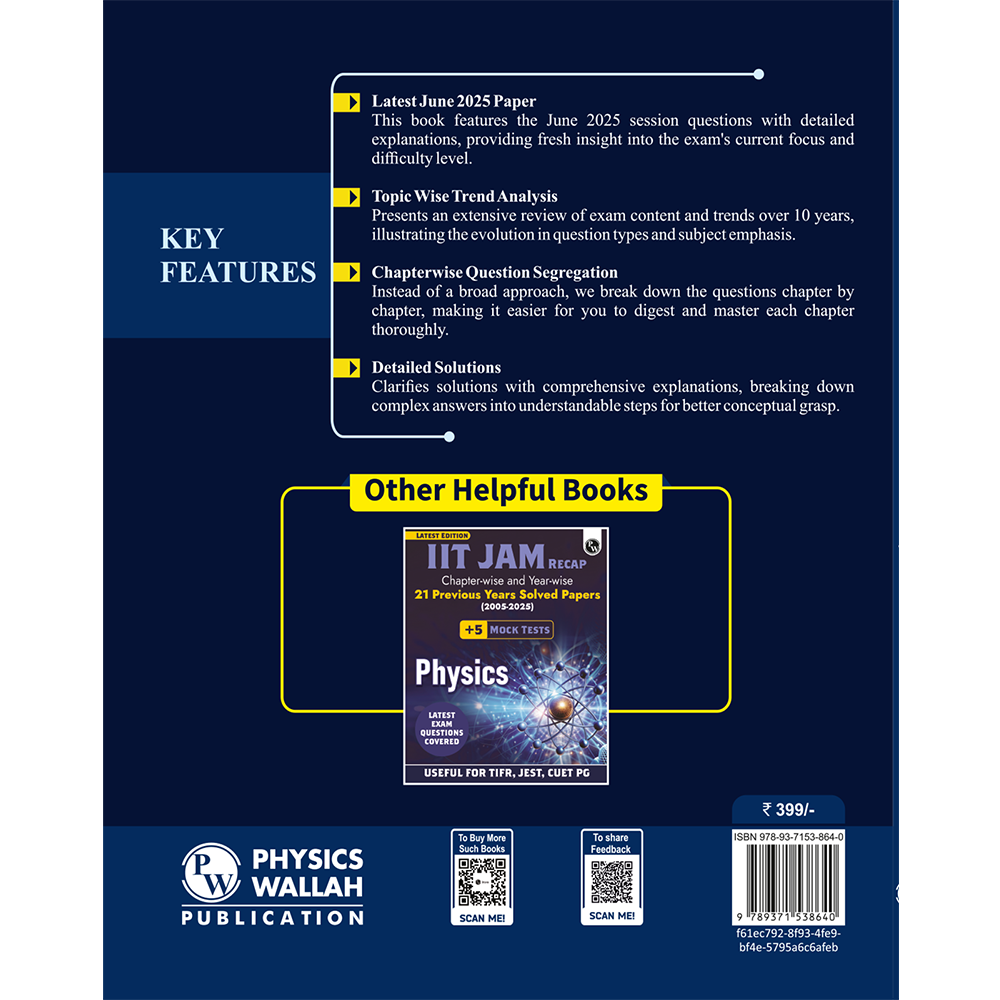 CSIR - NET Recap Physical Sciences Chapterwise & Yearwise Previous Years Solved Papers (2025-2015) PYQ Latest December 2024 Paper Covered l TIFR, JEST, GATE and IIT JAM Exams