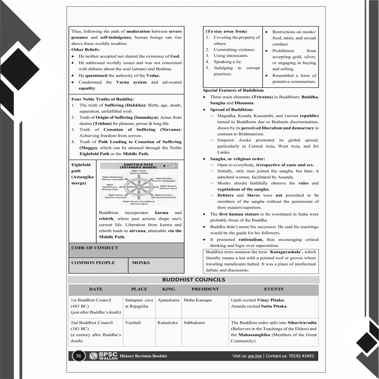 PWONLYIAS BPSC Prelims Wallah 6 Revision Booklets for 70th BPSC Prelims Exam 2024 Latest Edition