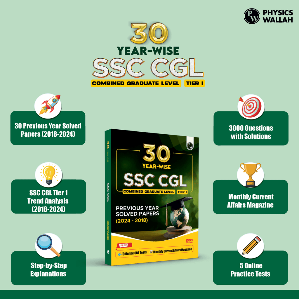 30 SSC CGL Tier I | Combined Graduate Level | Year-Wise SSC CGL Previous Year Paper (2024 - 2018) with 5 Online Practice Sets For Exam 2025 | English Edition