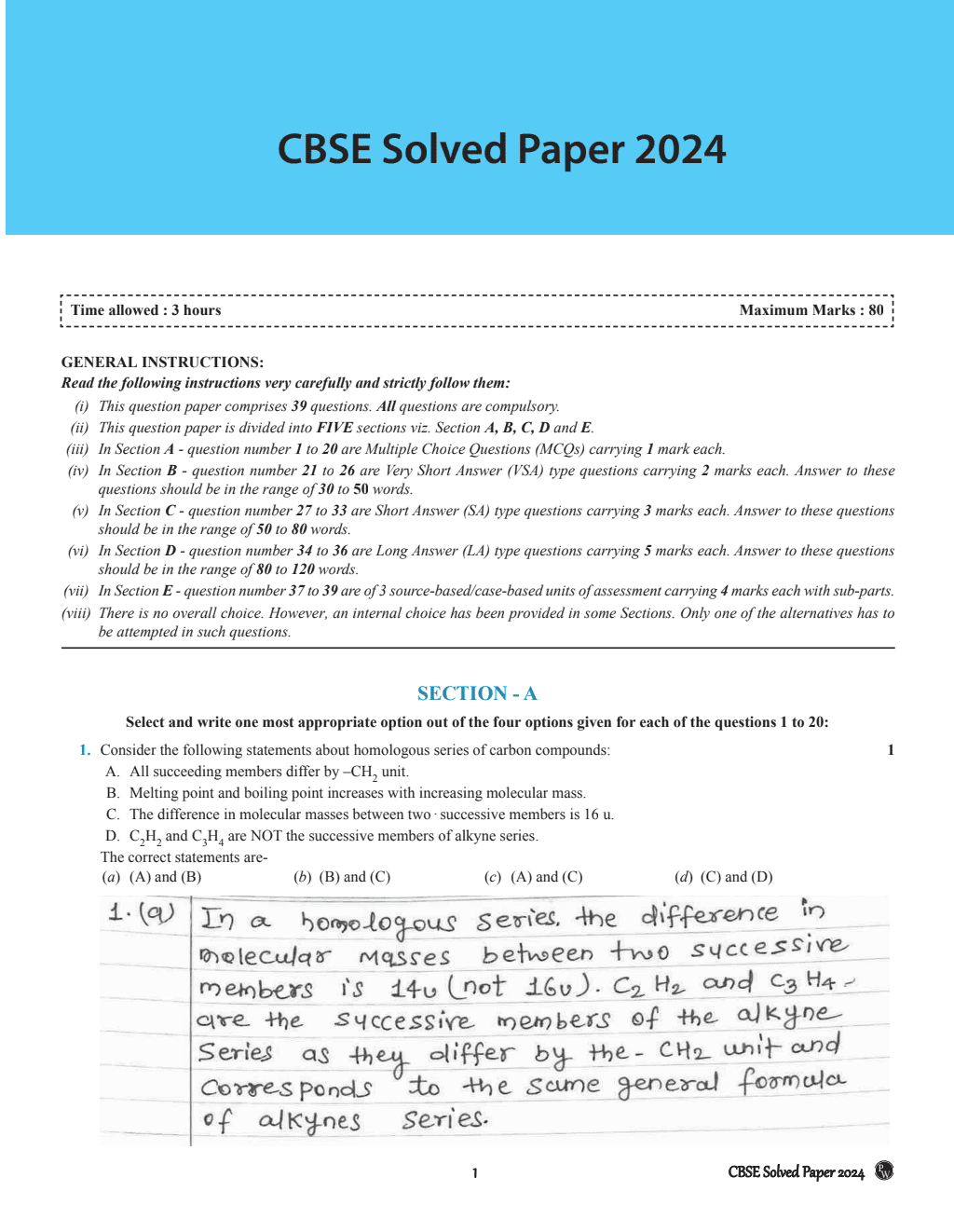 CBSE Question and Concept Bank (QCB) Class 10 Science For 2025 Board Exams Chapterwise and Topicwise Solved Questions