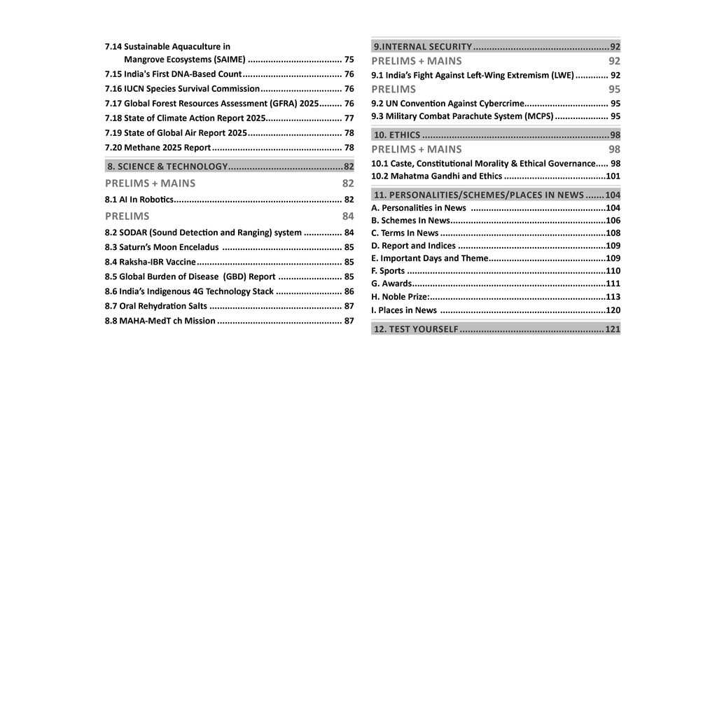 UPSC Monthly Current Wallah Magazine October 2025 Edition | Current Affairs For Civil Services Examinations