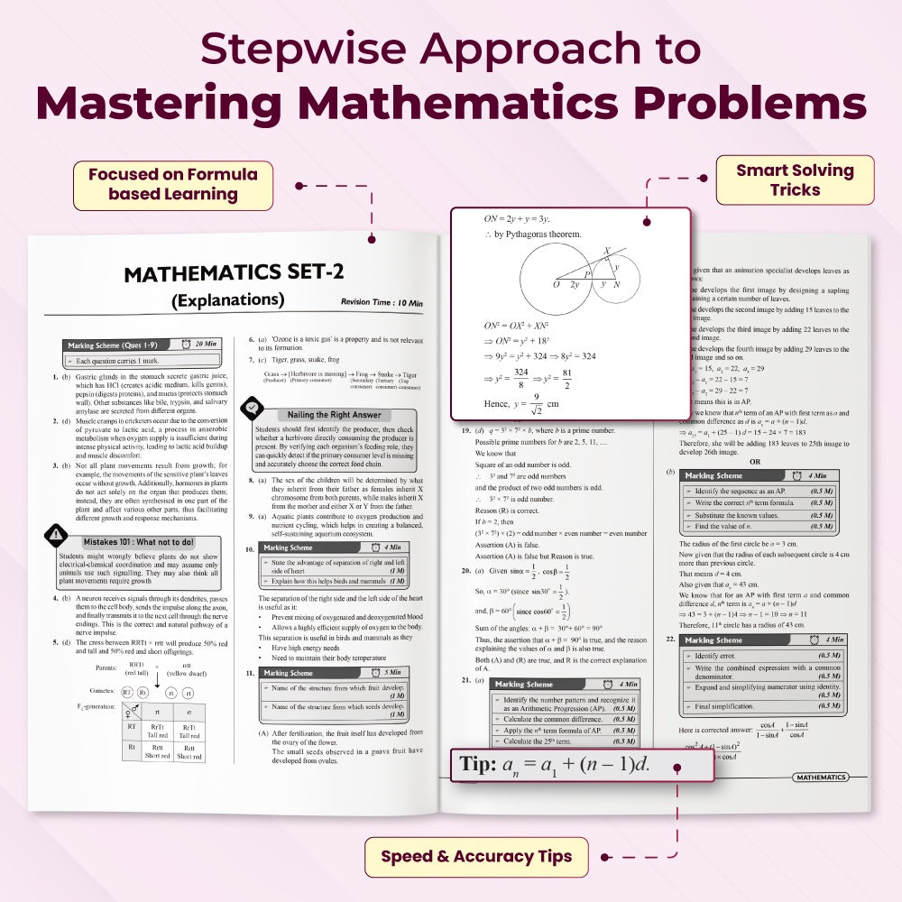 CBSE Class 10 - Real Feel Sample Papers 2026 with Set of 8 CBSE Like Questions and Answer Booklet Sheets with Solutions & Marking Scheme - Science, Maths (Std), Social Science, English