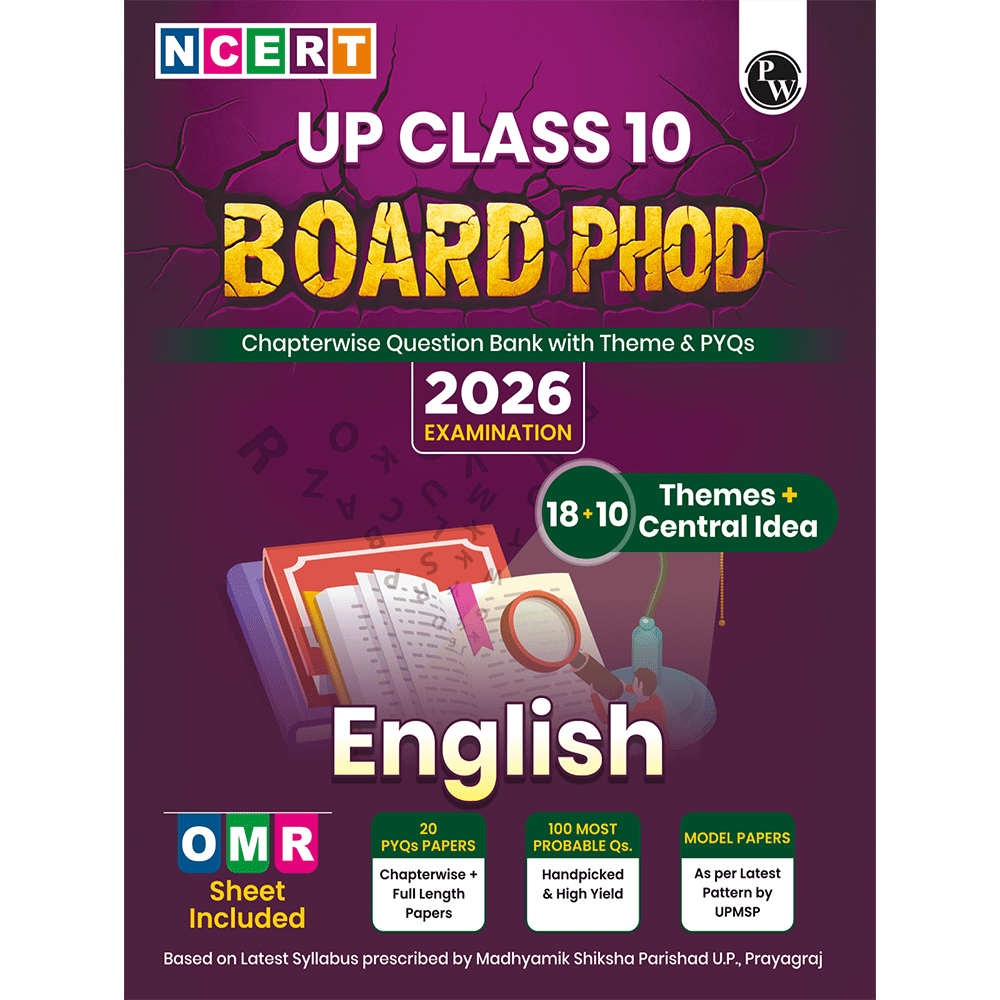 UP Board Phod Class 10 English Chapterwise Question Bank with PYQs For 2026 Board Exam | 100 Most Probable Questions and Model Papers with OMR Sheet