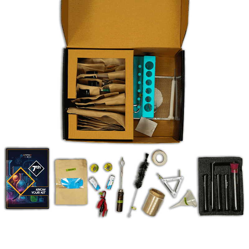Curious Jr. Science Experiment Kit For Class 7th - CBSE and NCERT Topics based Experiments with Video Tutorials and Manual (Multicolor) | Science Project Kit
