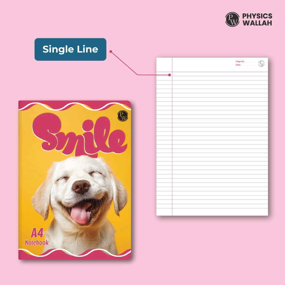 240 Pages A4 Notebook | Ruled set of 4 | Ruled Notebook for School, College & Office Use | Smooth Paper | Durable Cover