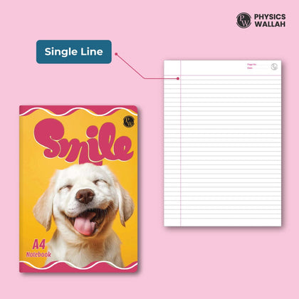 240 Pages A4 Notebook | Ruled set of 4 | Ruled Notebook for School, College & Office Use | Smooth Paper | Durable Cover