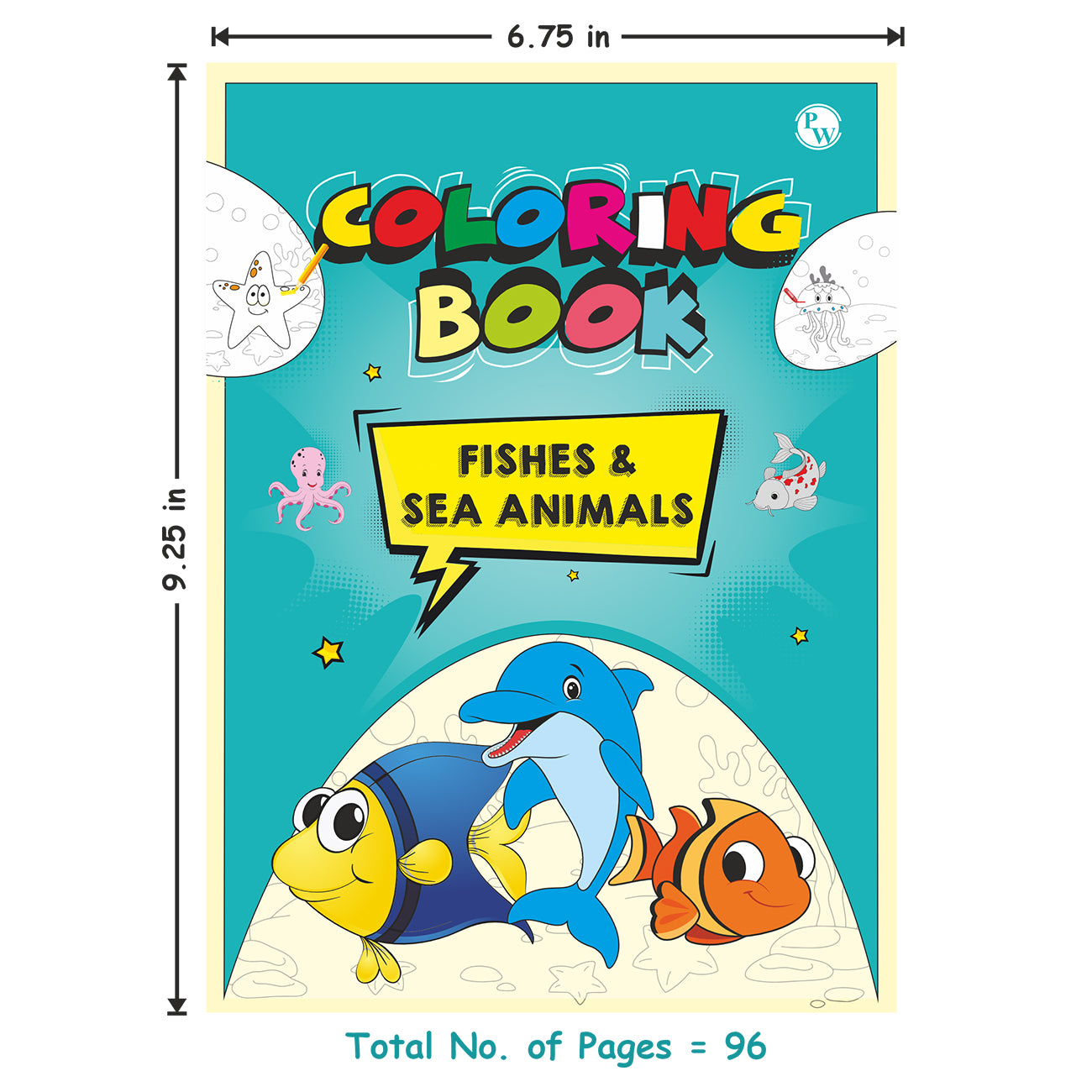 Copy Colour Book For Kids Set of 6 Books - Animals, Birds, Fishes & Sea Animals, Fruits, Vegetables, Cartoons | 2 to 6 Years Old | Ideal Birthday Gift Set for Growing Kids