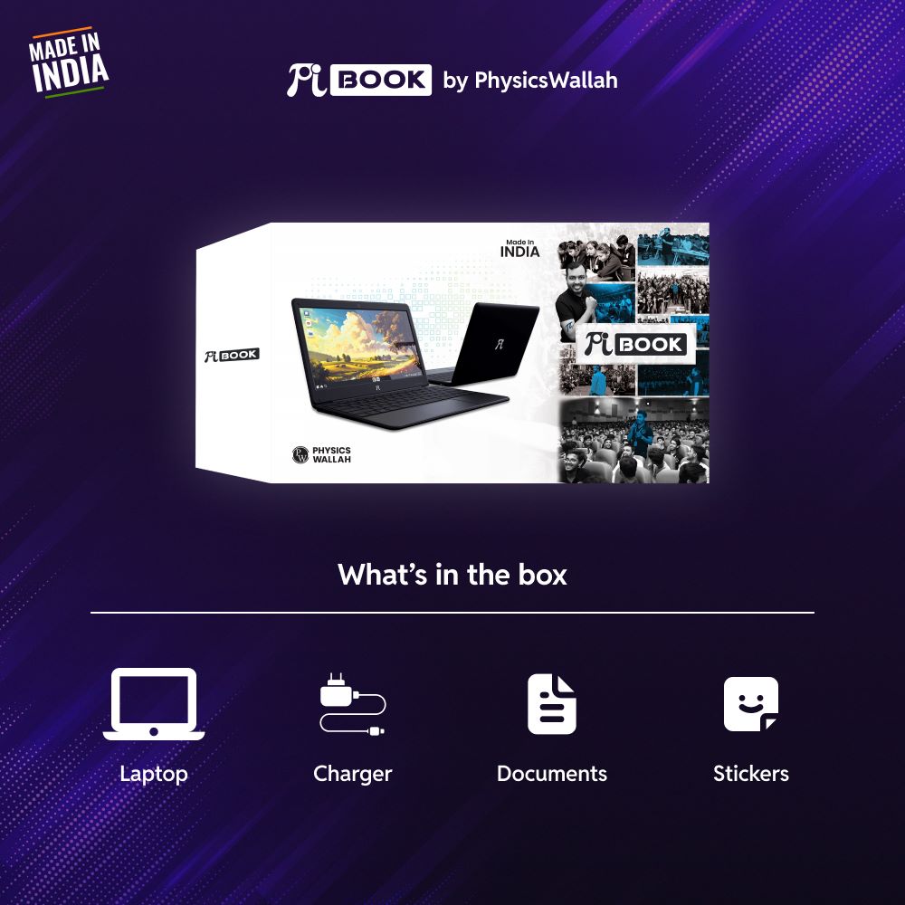 PiBook: 4G, Wifi, 6GB/128GB, 11.6-Inch HD display Android Laptop (Expandable to 512 GB)