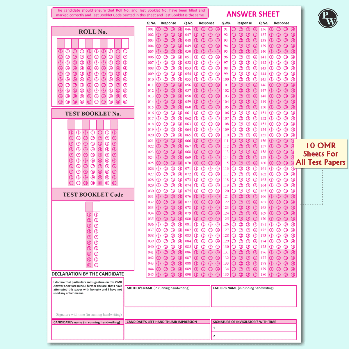 NTA NEET Hindi New Pattern Rankers Test Series 2025 (180 Ques) Verified & Curated By Expert Faculties | 10 Full Syllabus (Class 11 & 12) | OMR Sheet, Solution Booklet