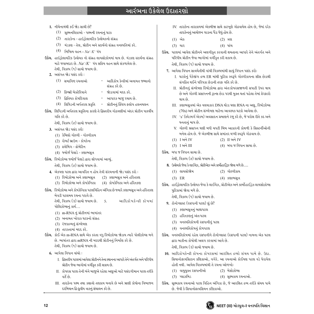 Yakeen for NEET (Gujarati) Droppers Botany updated Edition Combo Set of 5 Books