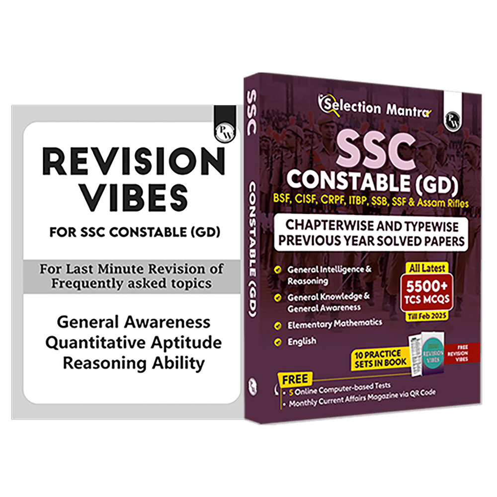 Selection Mantra For SSC Constable GD Exam 2026 Chapterwise and Typewise PYQs Till 2025 l GK, Reasoning, English and Elementary Maths) with 15 Practice Sets | Revision Vibes