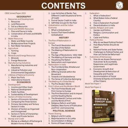 CBSE CLASS 10th QCB