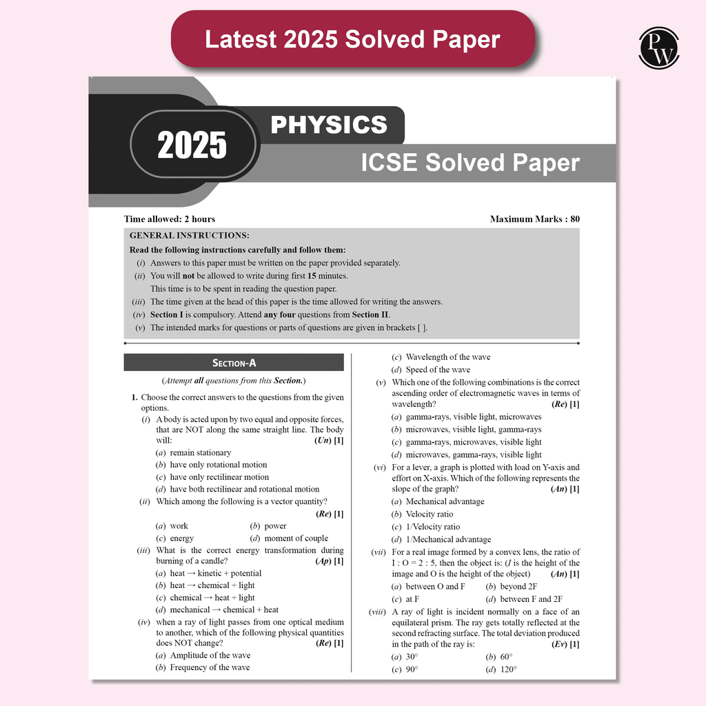 ICSE Class 10 PYQs - Past 10 Years Solved Papers (2025-2015) For 2026 Exams | Physics, Chemistry, Maths, Biology, Economics, History & Civics, Geography, English Paper 1, English Paper 2
