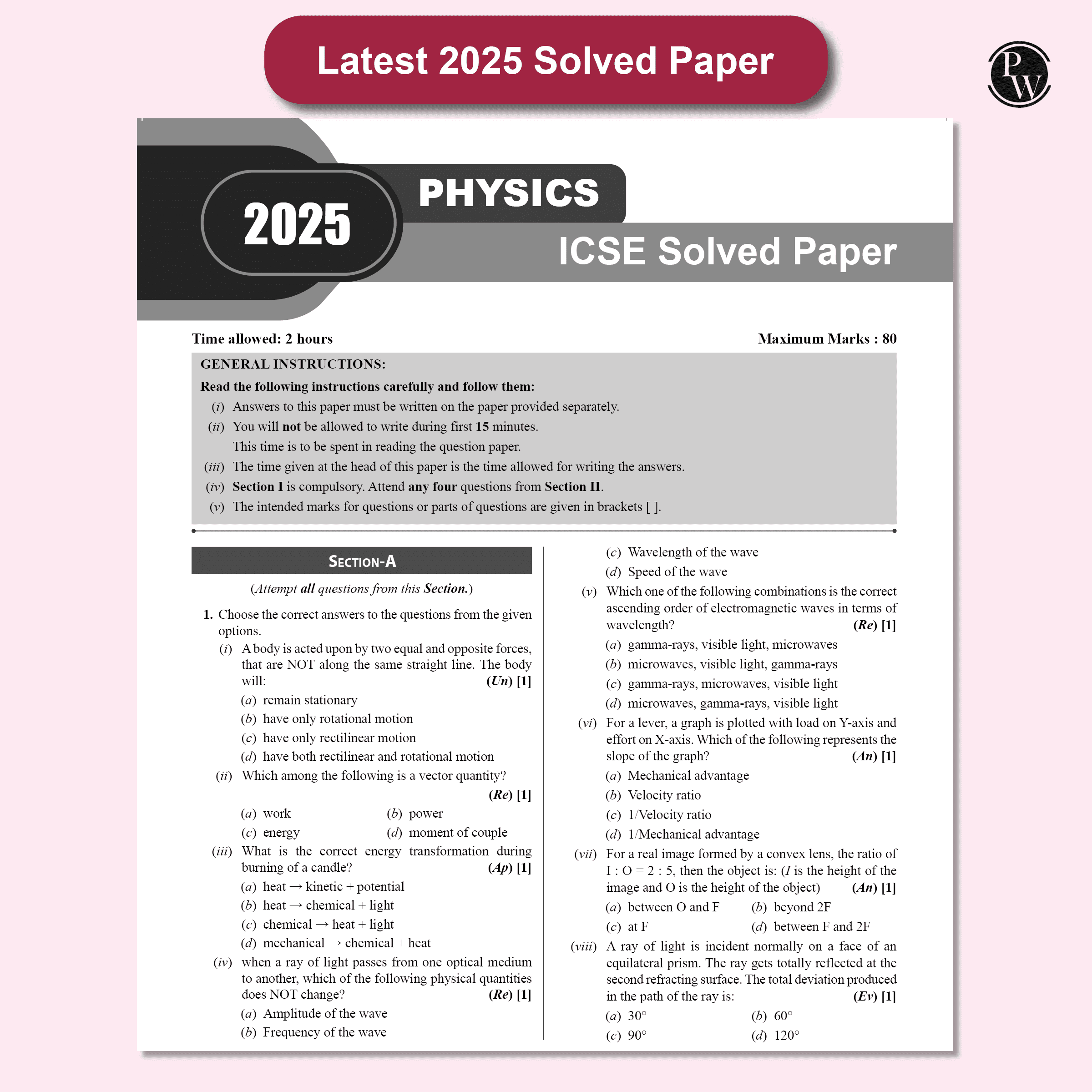 ICSE Class 10 PYQs - Past 10 Years Solved Papers (2025-2015) For 2026 Exams | Physics, Chemistry, Maths, Biology, Economics, History & Civics, Geography, English Paper 1, English Paper 2