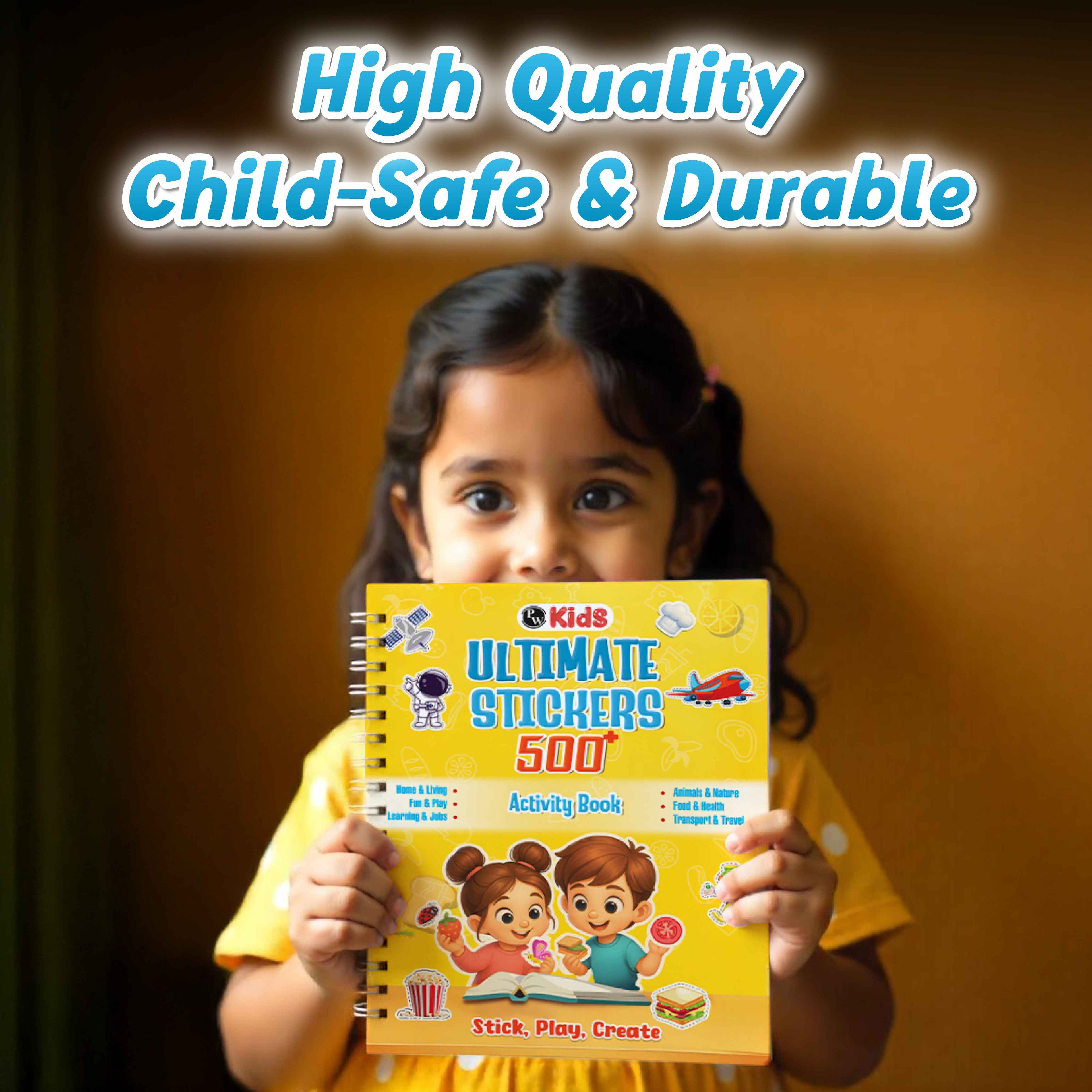 500+ Stickers Activity Book for Kids 2+ | Match & Learn with Fun Themes