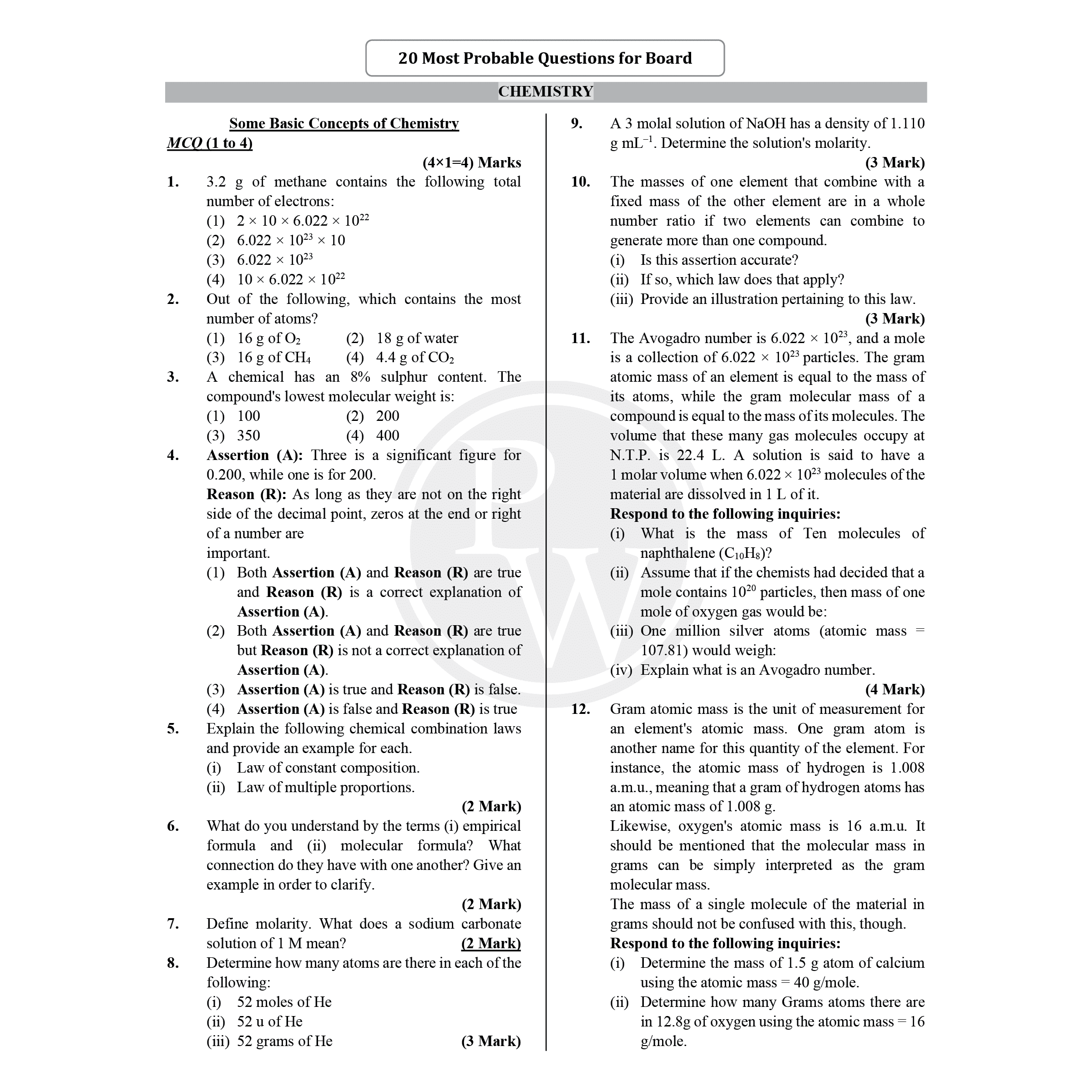 CBSE Class 11 Chapterwise 20 Most Probable Questions Physics, Chemistry, Biology and Mathematics For 2026 Exams | NCERT References & Detailed Explanations