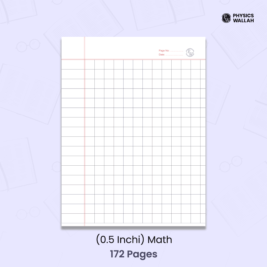 Doodle Notebook | 172 Pages | 18 x 24 cm | Math 0.5 Inch (12 mm )