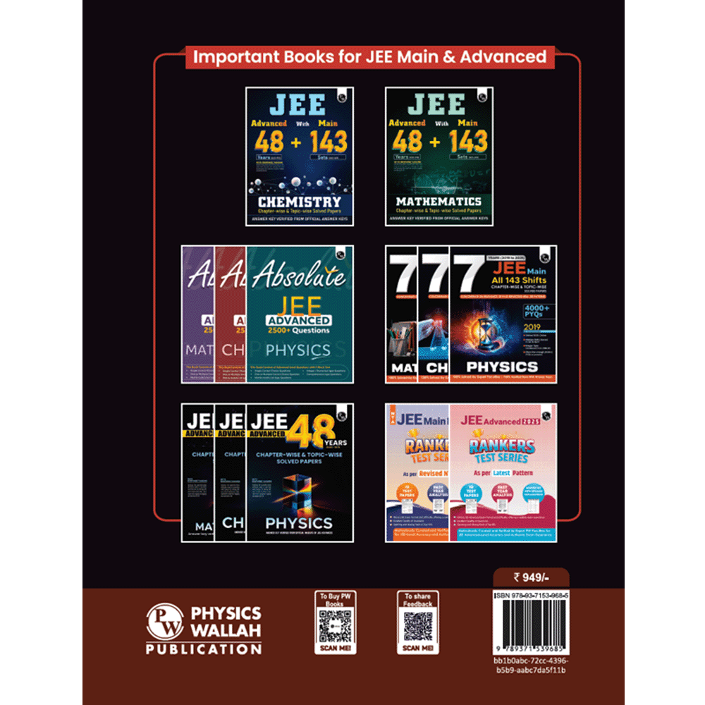 JEE Advanced 48 Years (2025-1978) with JEE Main 143 Sets PYQs (2025-2019) Physics | Chapterwise and Topicwise Solved Papers For JEE Main & Advanced 2026 Exams