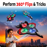 Remote Control RC Plane for Beginners, 360Â° Flip Hovering Stunt Fighter Jet Toy with Lights, Glider Combat Aircraft for Kids, Birthday/Return Gift for Boys & Girls