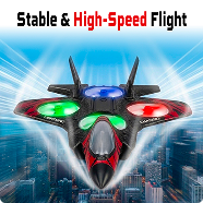 Remote Control RC Plane for Beginners, 360Â° Flip Hovering Stunt Fighter Jet Toy with Lights, Glider Combat Aircraft for Kids, Birthday/Return Gift for Boys & Girls