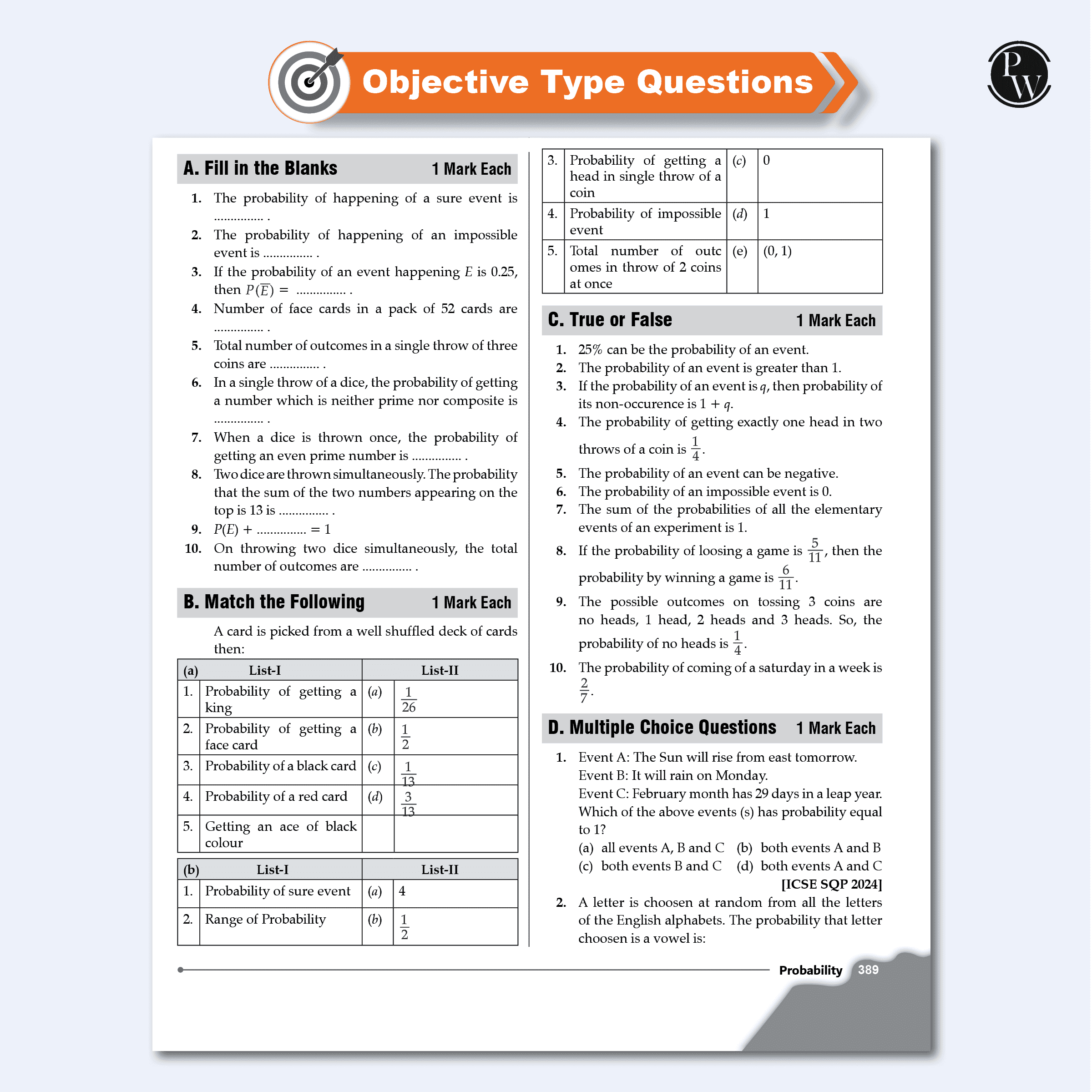 ICSE Class 10th Mathematics, Physics, Chemistry, Biology, Geography, History and Civics, English Langauge Paper 1 & 2 Combo Set of 8 Books (2025 Edition)