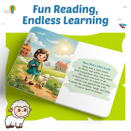 Kids' Padded Board Books Nursery Rhymes & 4-in-1 Combo Set of 2 Books l Colorful Illustrated Nursery Rhymes l Colors, Shapes, Alphabet, Numbers Picture Books