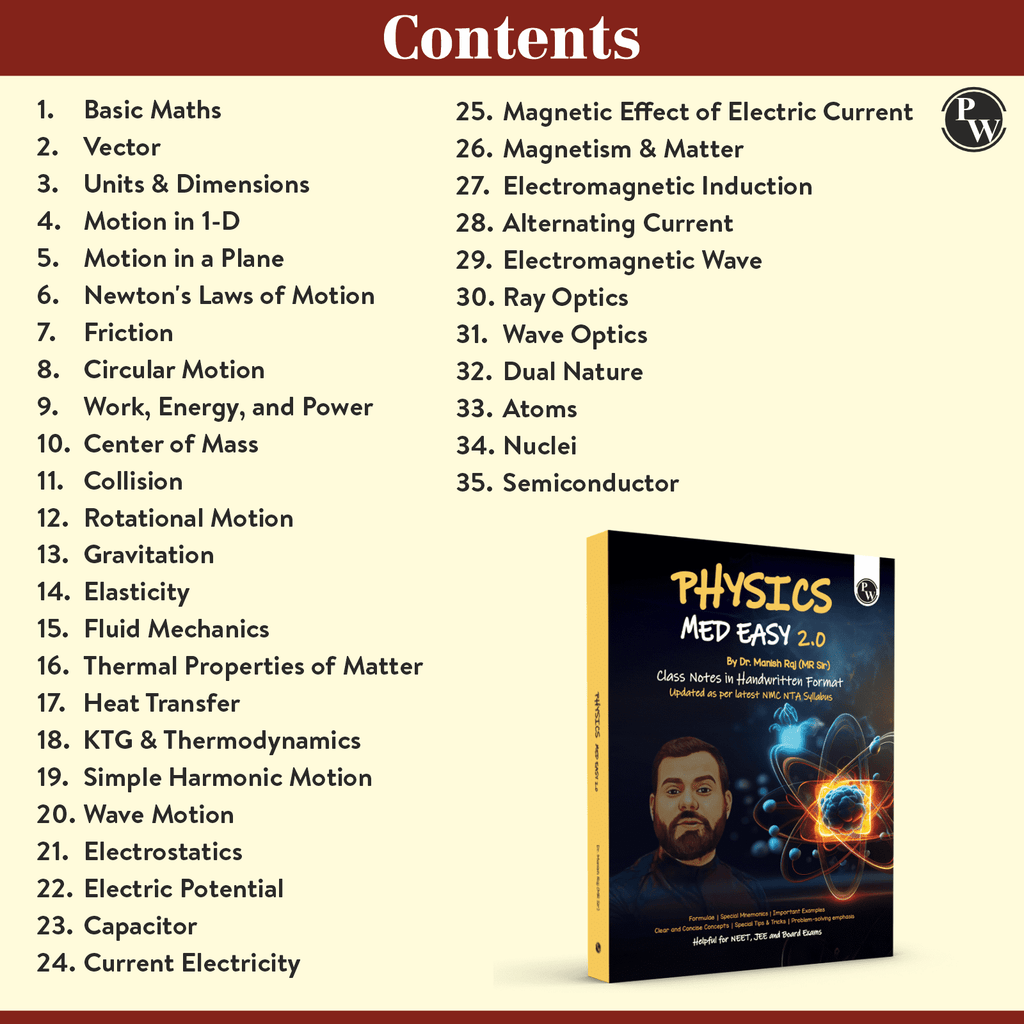 Physics Med Easy 2.0 Notes | Notes, Formulas, Mnemonics, Tips & Tricks for NEET/JEE & Board Exams | Dr. Manish Raj (MR Sir) Physics Handwritten Notes