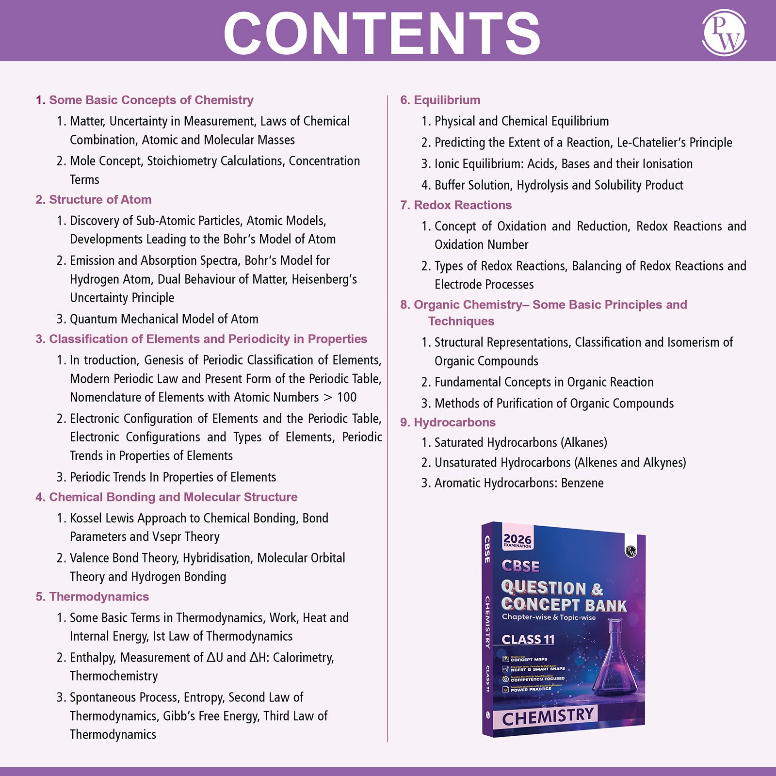 CBSE Question & Concept Bank (QCB) Class 11 Chemistry Chapter-wise and Topic-wise Solved Questions For 2026 Exams with Competency Based Question