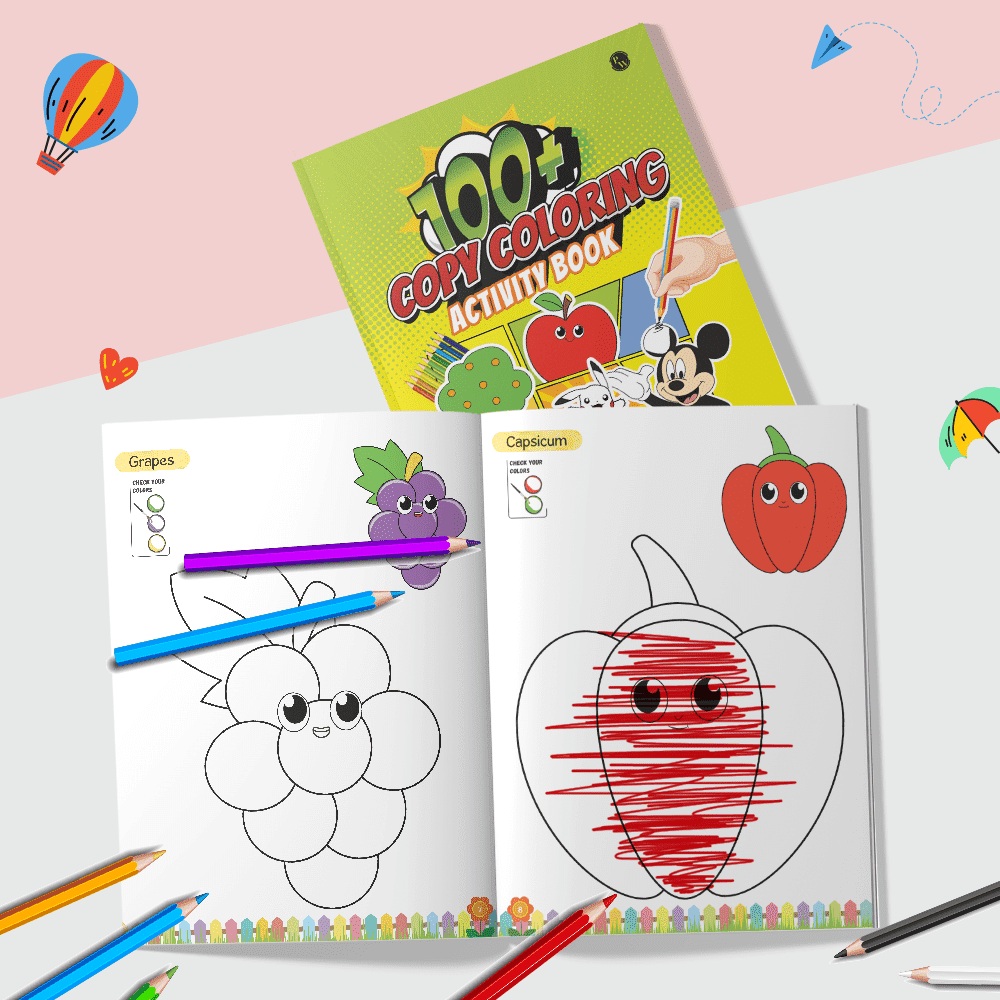 My First 1000 Words Book, 100+ Copy Coloring Activity Book & Kids' First Patterns Activity Book Combo Set of 3 Books l Practice Patterns with Fun Activities for Kids