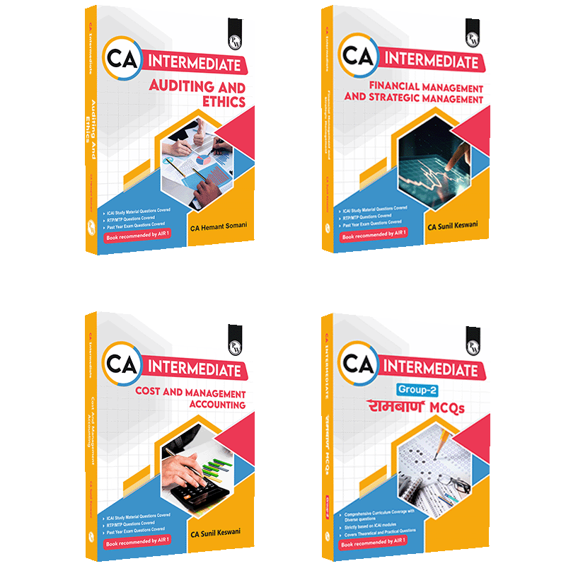 CA Intermediate Group 2 Cost & Management Accounting, Financial Management & Strategic Management, Auditing & Ethics, Ramban MCQ's Combo Set of 4 Books l Latest Syllabus For May 2026 Exams