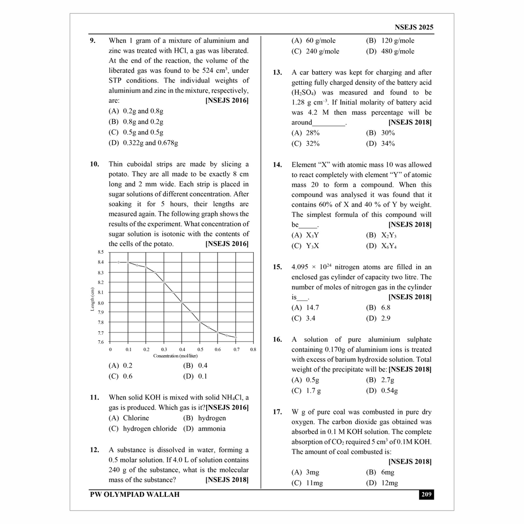 Olympiad Wallah NSEJS Champion Series For Class 8-10 (Part-1) Complete Science Prep Guide | Ideal For NSEJS, INJSO & IJSO 2025