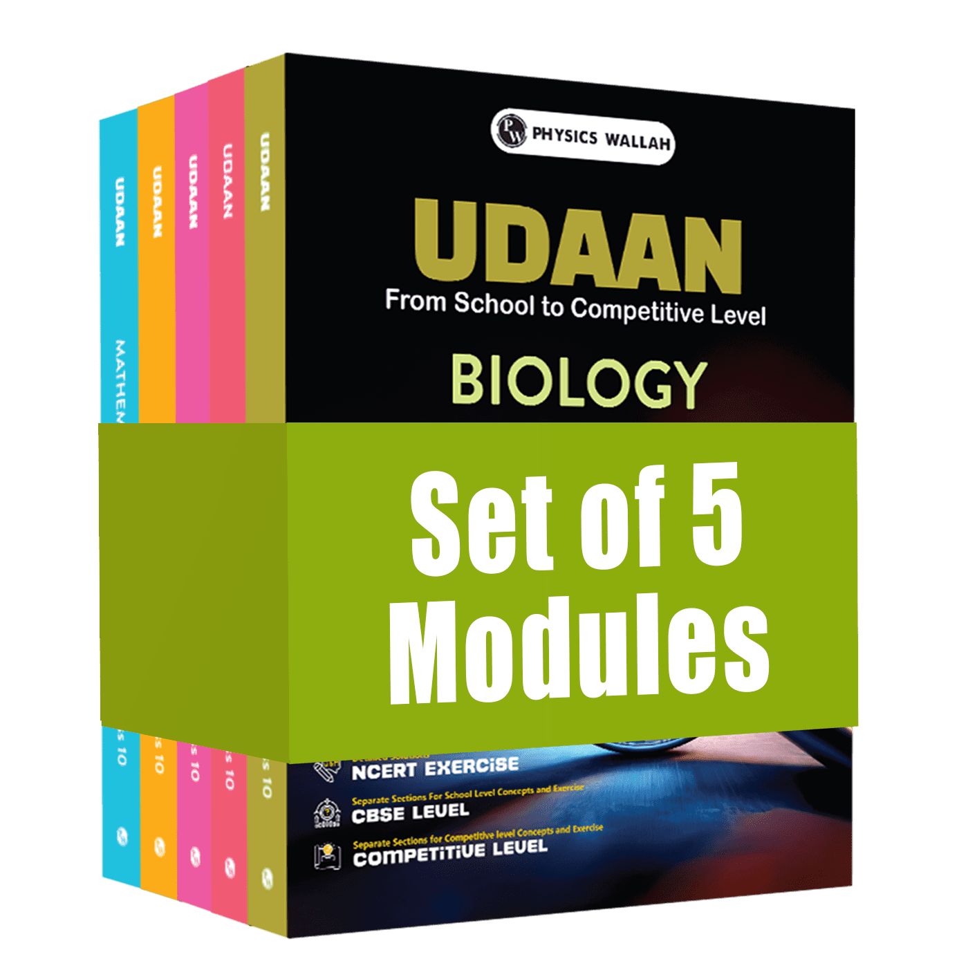 Udaan For Class 10 Physics, Chemistry, Mathematics Part A & B, Biology Combo Set of 5 Books (2025 Edition)