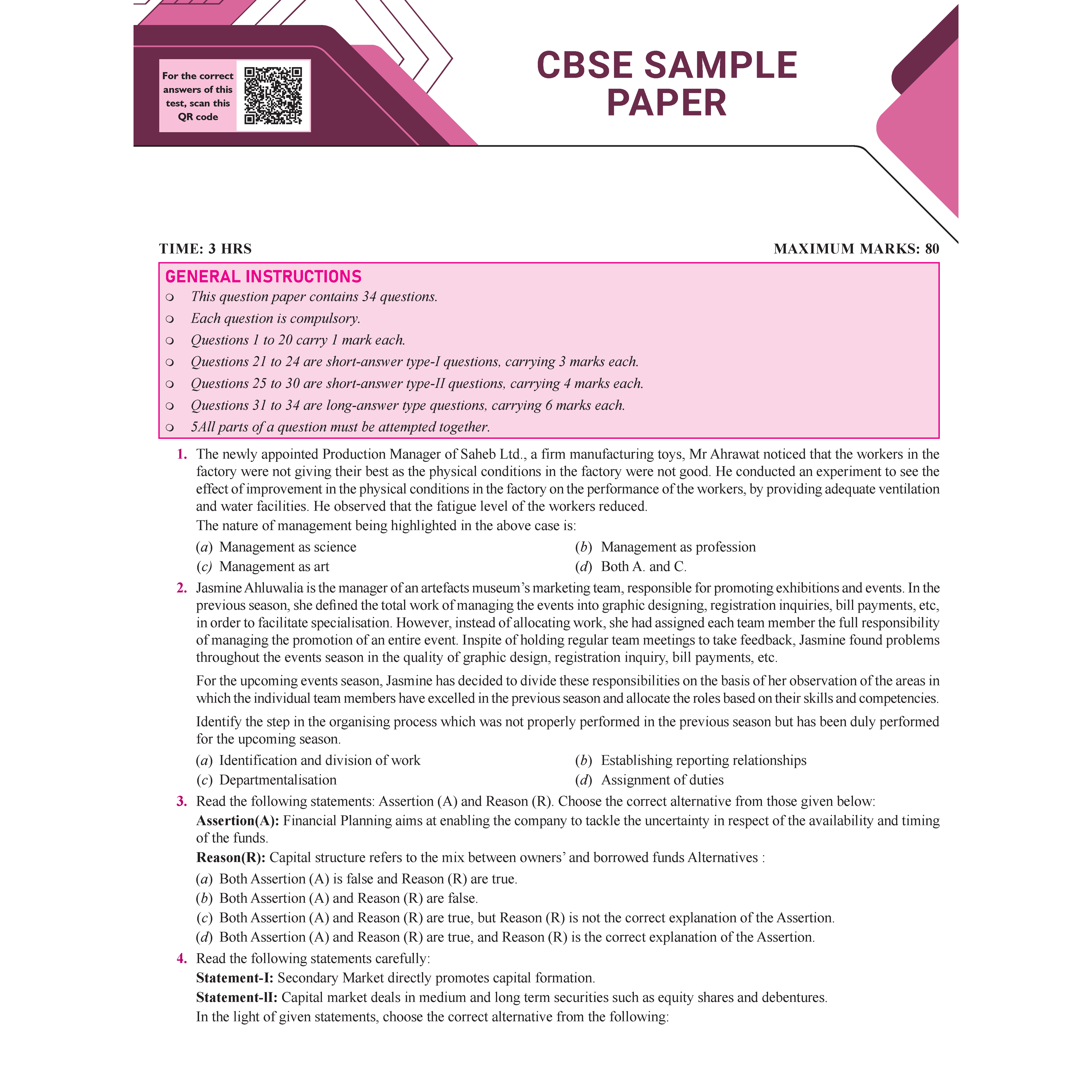 CBSE Question & Concept Bank (QCB) Class 12 Business Studies Chapter-wise and Topic-wise Solved Questions For 2026 Exams with Competency Based Question