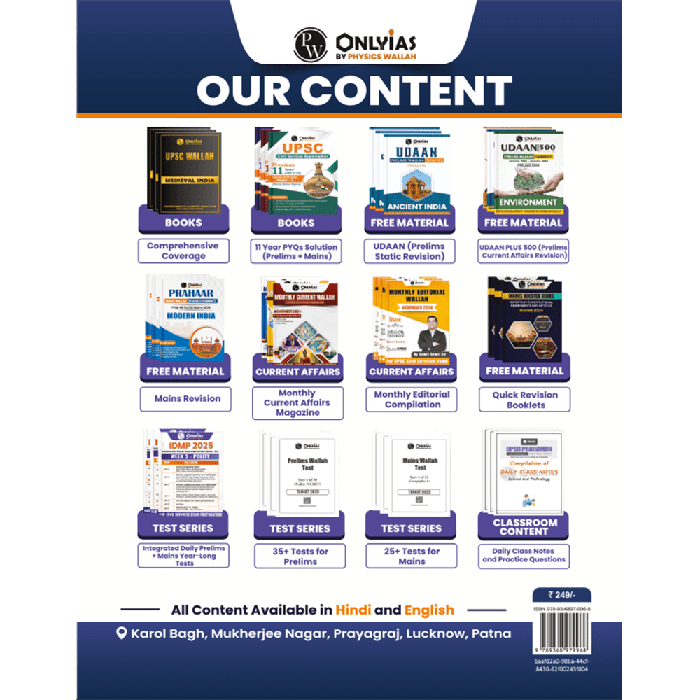 UDAAN (Prelims Wallah Static) Indian Polity For 2025 Exams