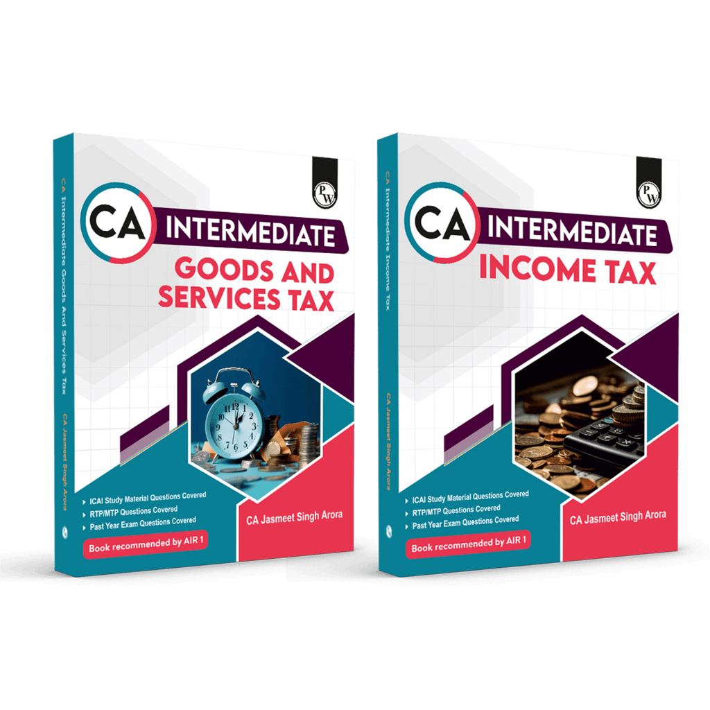 CA Intermediate Group 1 Income Tax and Goods & Services Tax - CA Jasmeet Singh Combo Set of 2 Books | Covering Theory, MCQs and PYQs | Latest Syllabus For May & Sep 2025 Exams