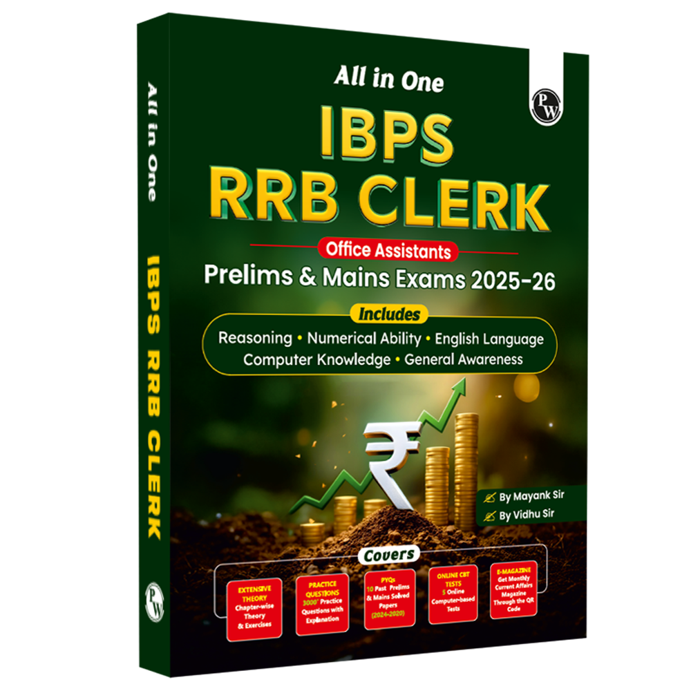 All in One IBPS RRB Clerk Prelims & Mains Exams 2025-26 By Mayank Sir & Vidhu Sir | Chapterwise Theory, Practice Questions | 10 Past Year Papers (PYQ)