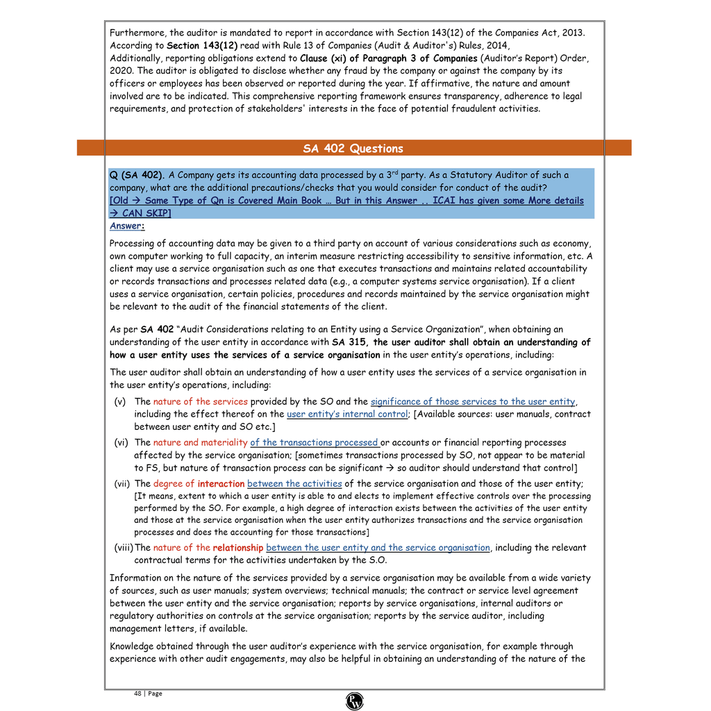CA Final Advanced Auditing, Assurance and Professional Ethics - Concept + Question Bank, MCQ's Summary, Question Bank (Including Additional Topics) By CA Hemant Somani Combo Set of 3 Books (3rd Edition)