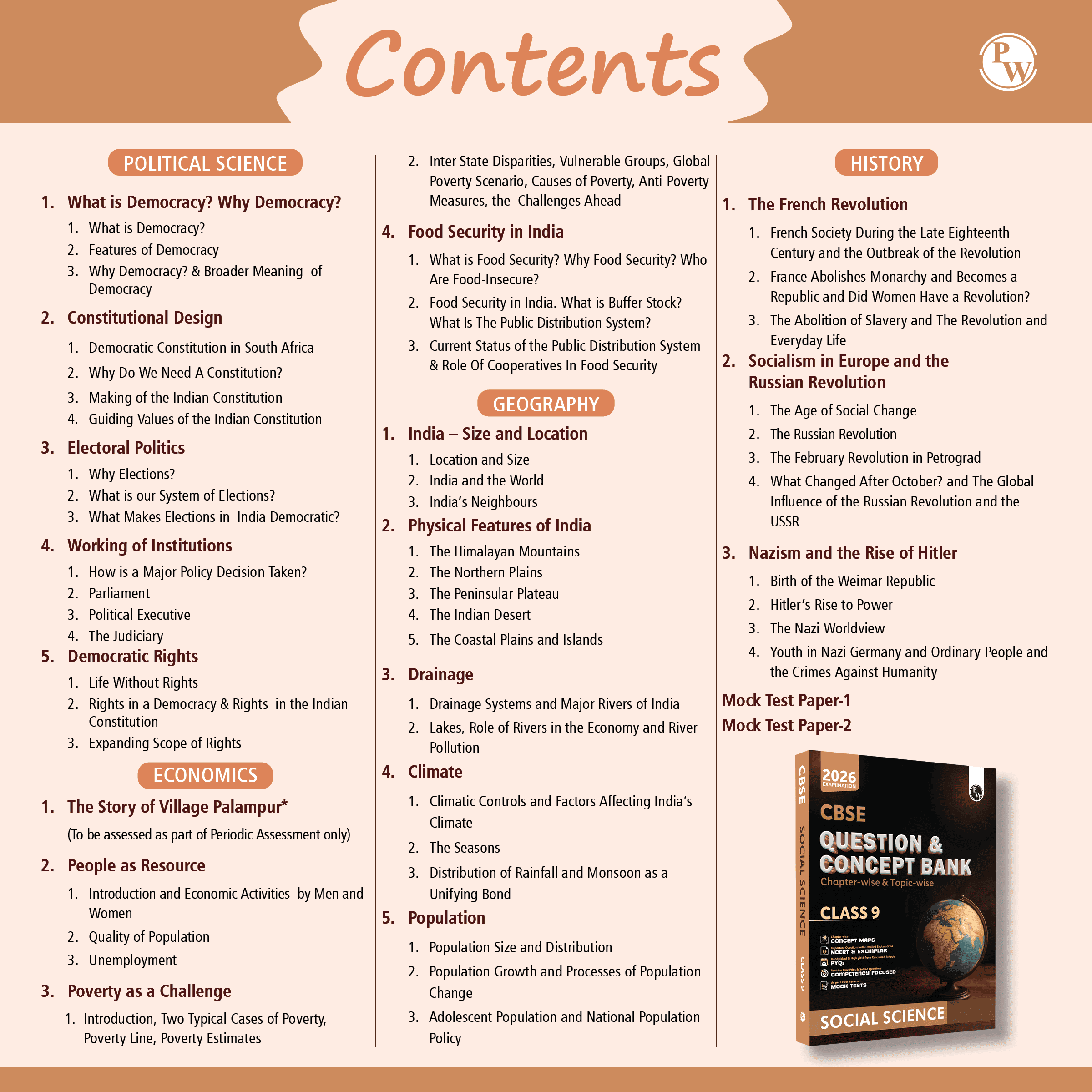 CBSE Question & Concept Bank (QCB) Class 9 Social Science Chapter-wise and Topic-wise Solved Questions For 2026 Exams with Competency Based Question