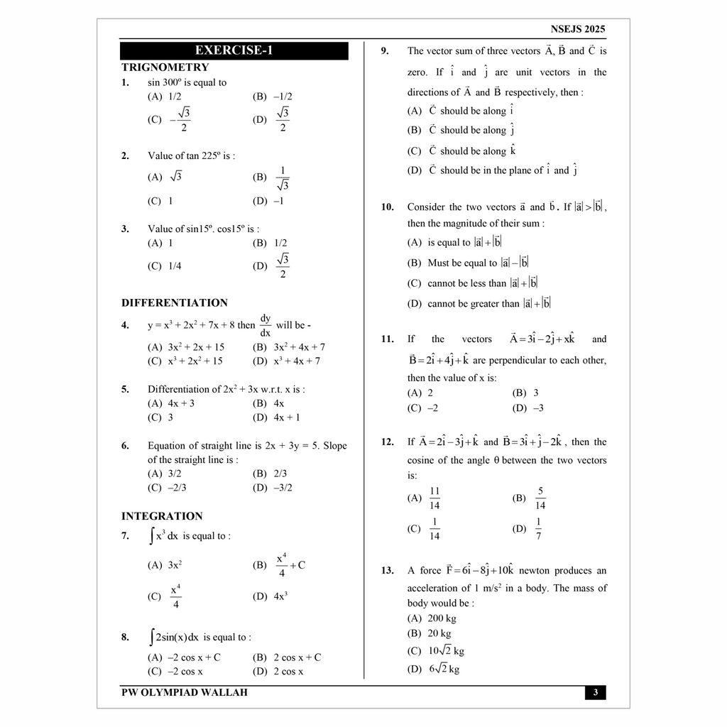 Olympiad Wallah NSEJS Champion Series For Class 8-10 (Part-1) Complete Science Prep Guide | Ideal For NSEJS, INJSO & IJSO 2025