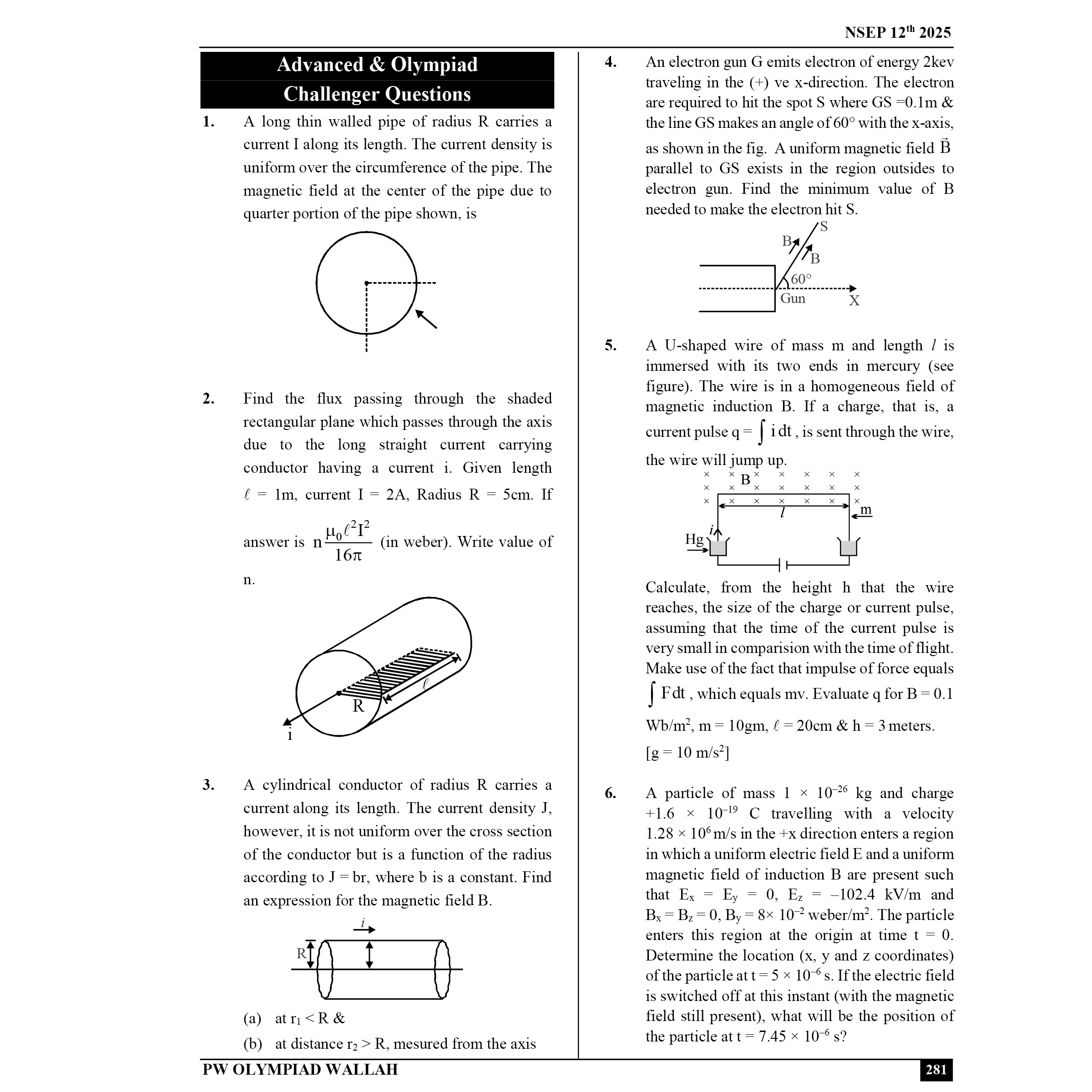 Olympiad Wallah NSEP Class 12 Advanced Physics (Part 1) For JEE & Olympiad 2025 | Practice Questions, PYQ, Detailed Solutions | Ideal For INPhO & IPhO