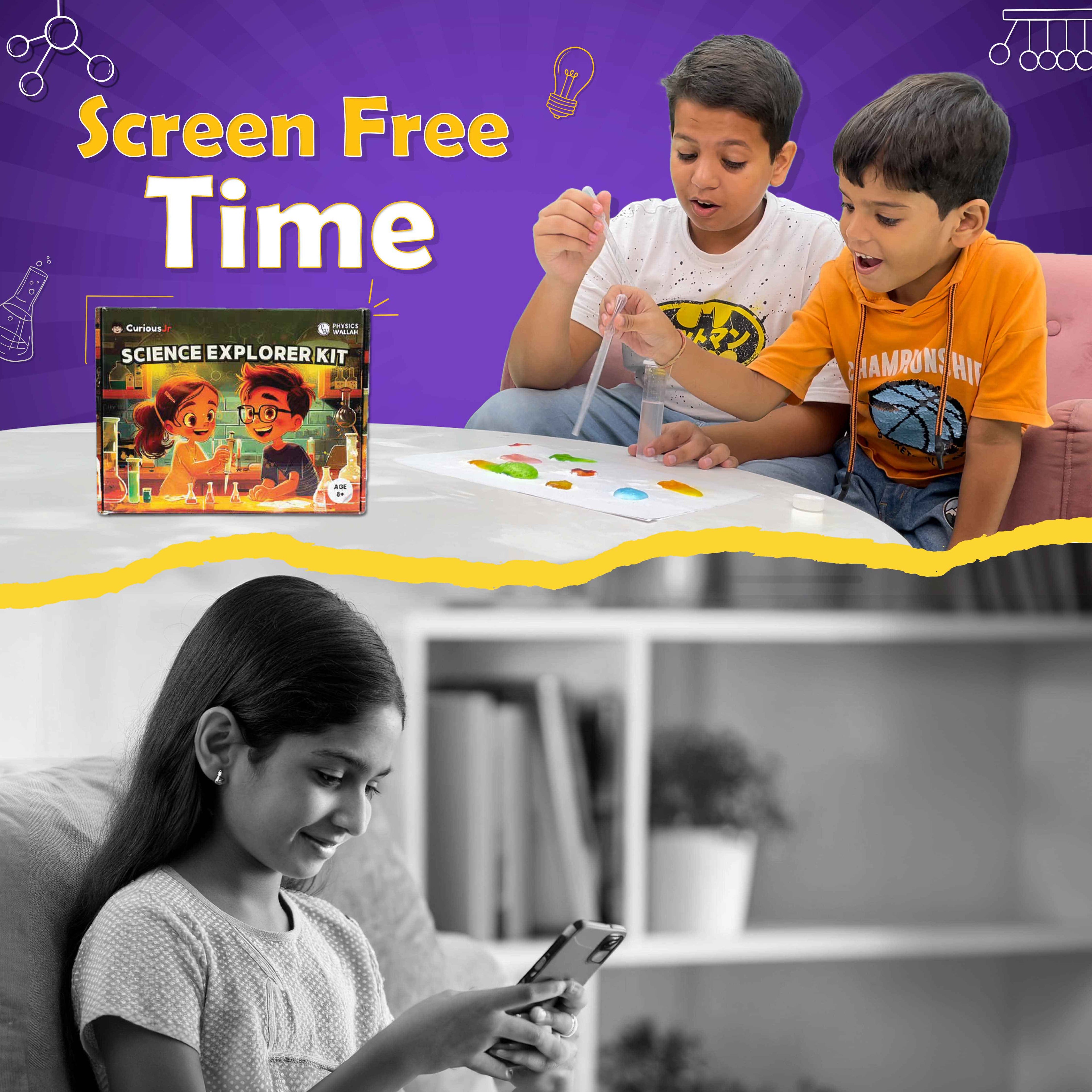 Curious Jr. 150 Science Explorer Kit for Boys and Girls| Birthday Gifts Ideas for Kids| STEM Learning Toys for 6,7,8,9,10,11,12,13,14 Year Olds| Science Project Kit