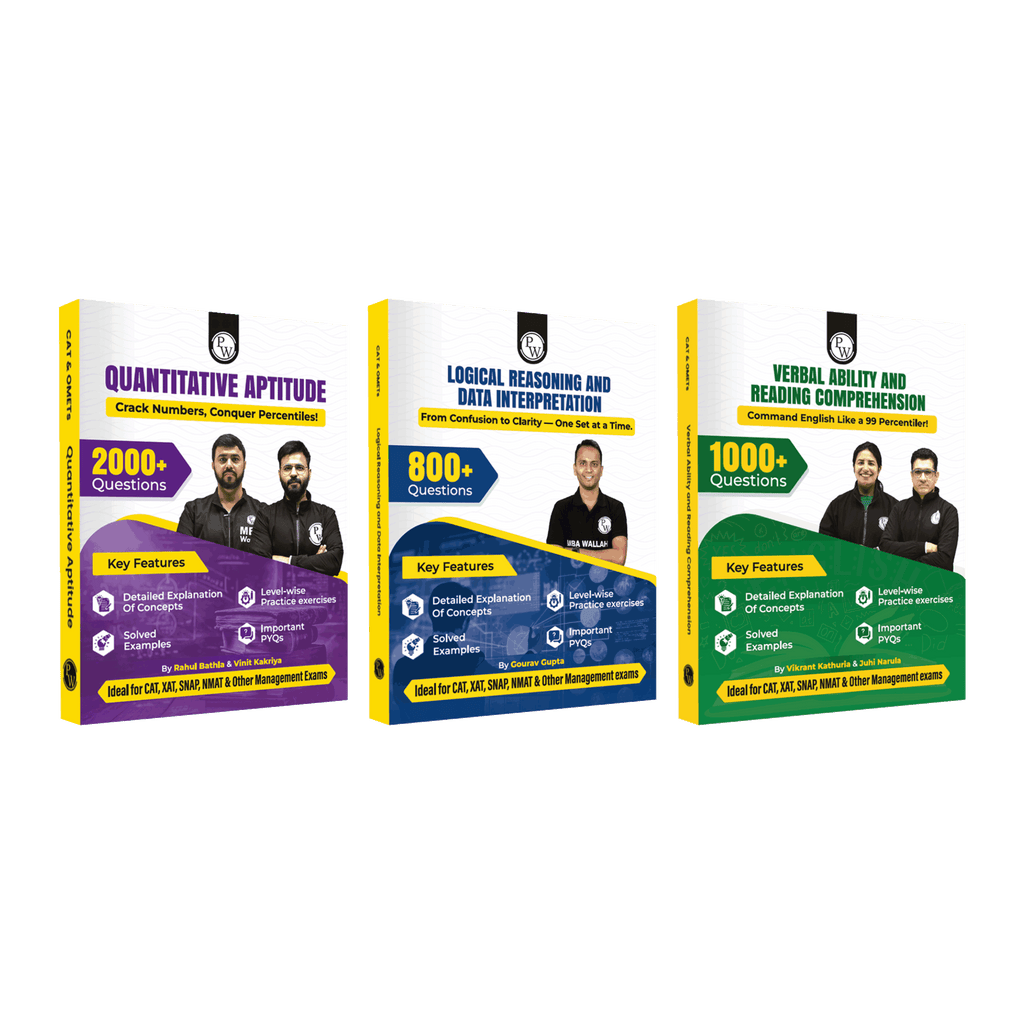 MBAWALLAH Quantitative Aptitude, Verbal Ability & Reading Comprehension, Logical Reasoning & Data Interpretation Combo Set of 3 Books | Ideal For CAT & OMETs