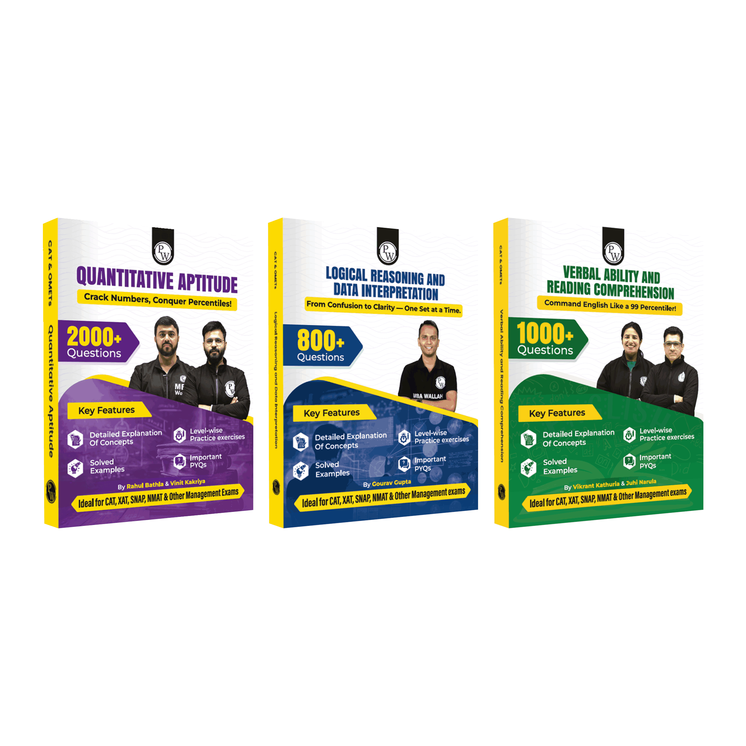 MBAWALLAH Quantitative Aptitude, Verbal Ability & Reading Comprehension, Logical Reasoning & Data Interpretation Combo Set of 3 Books | Ideal For CAT & OMETs