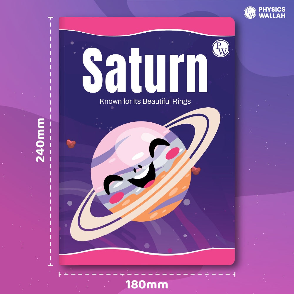 172 Pages Children Notebook | Double Line- Saturn