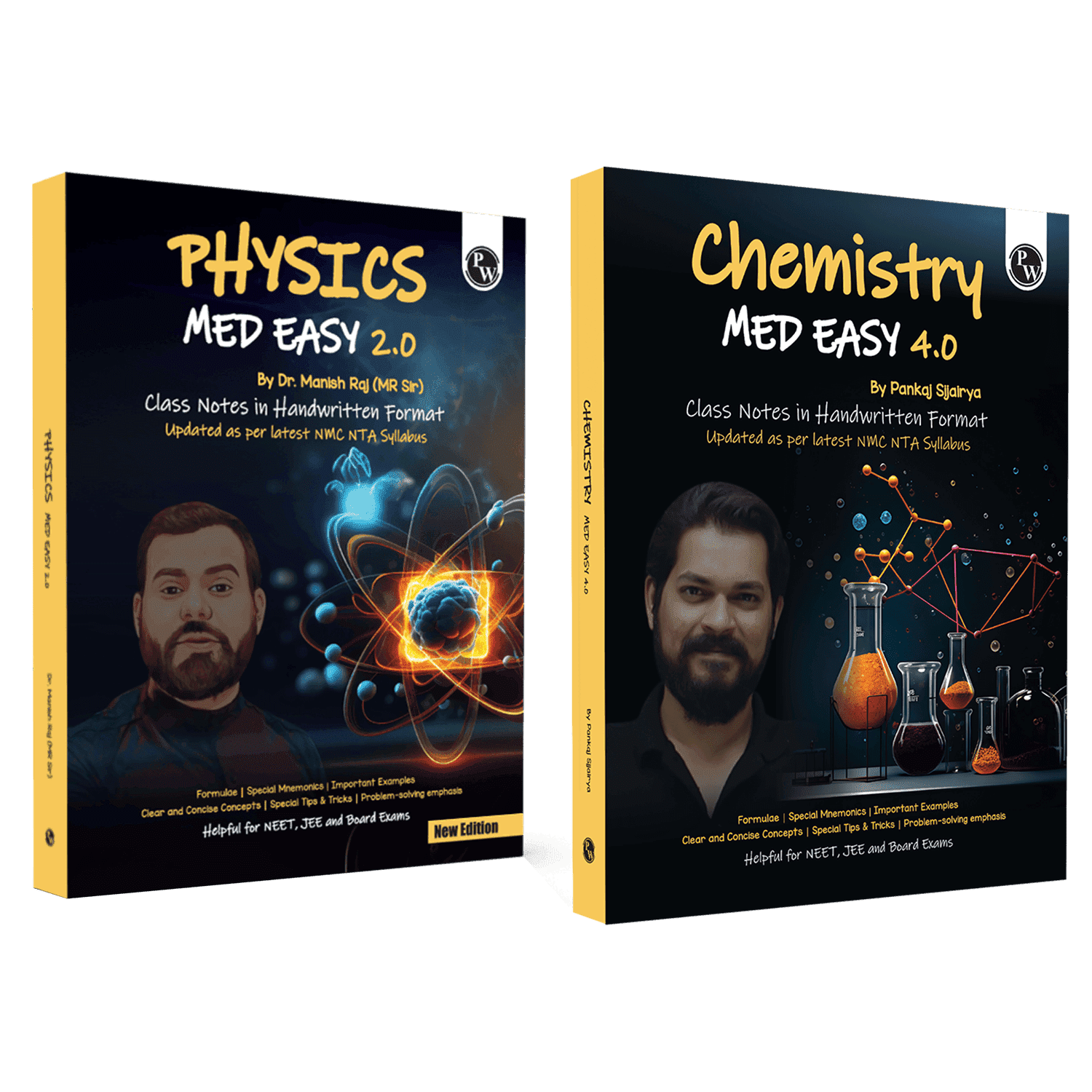 Physics, Chemistry Med Easy | Notes, Formulas, Tips & Tricks for NEET/JEE & Board Exams | MR Sir, Pankaj Sir Handwritten Notes Combo Set of 2