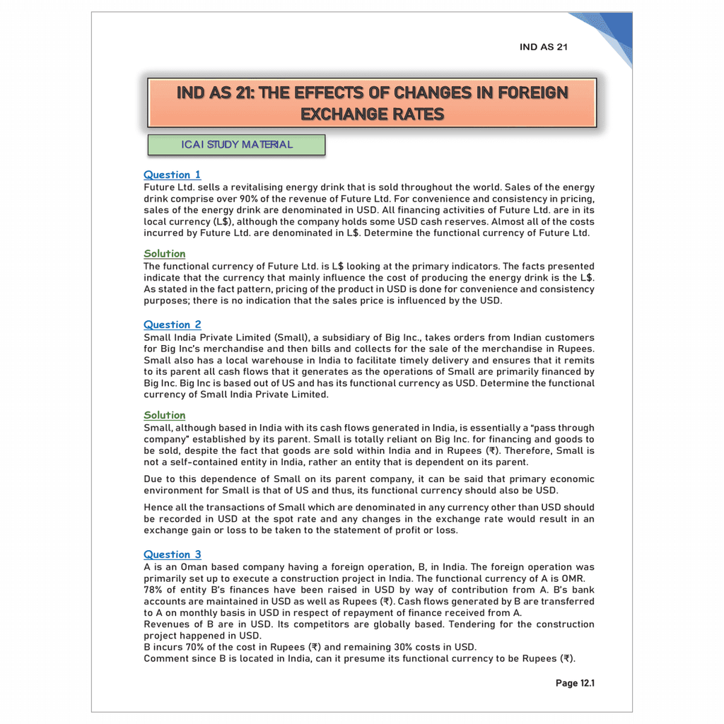 CA Final-Financial Reporting -Question Bank (Volume-1) by  CA Nitin Goel new edition