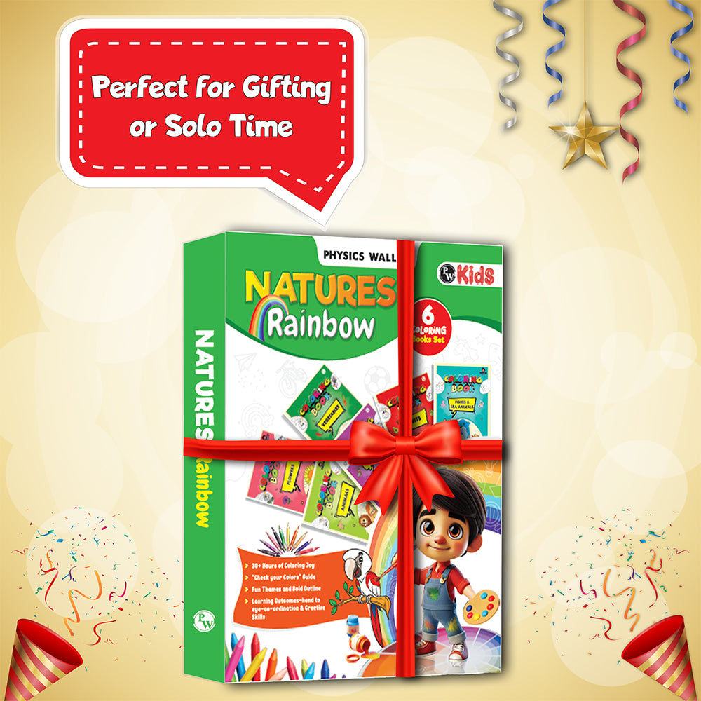 Copy Colour Book For Kids Set of 6 Books - Animals, Birds, Fishes & Sea Animals, Fruits, Vegetables, Cartoons | 2 to 6 Years Old | Ideal Birthday Gift Set for Growing Kids