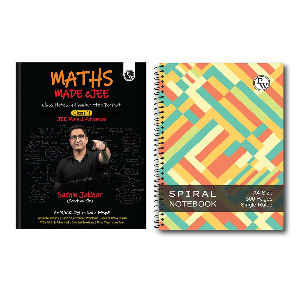 Maths Made EJEE Class 11 Handwritten Notes By Sachin Jakhar For JEE Main & Advanced Exams | Complete Theory, Basic to Advanced Problems,PYQ, Detailed Solutions+ 300 page Ruled practice notebook