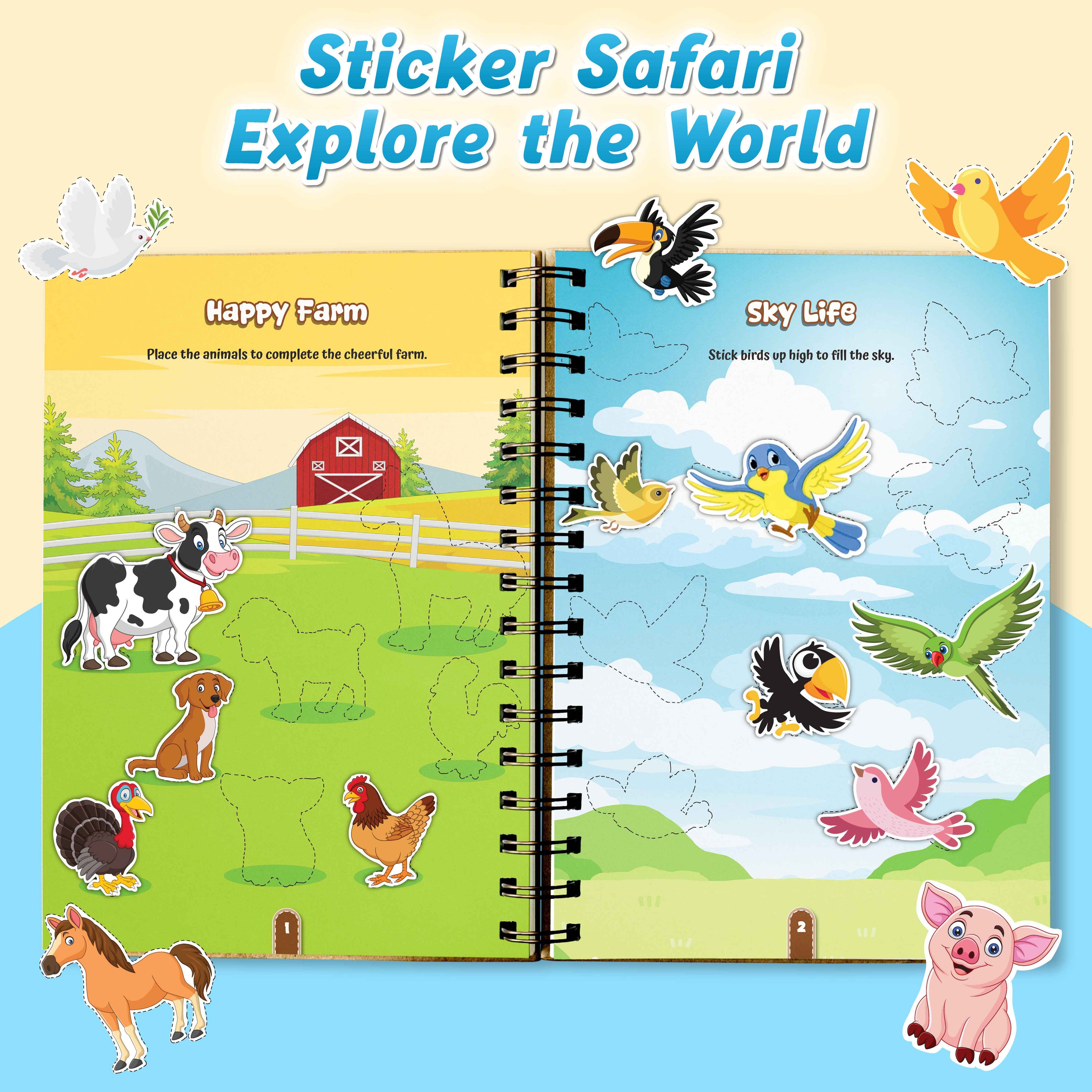 500+ Stickers Activity Book for Kids 2+ | Match & Learn with Fun Themes